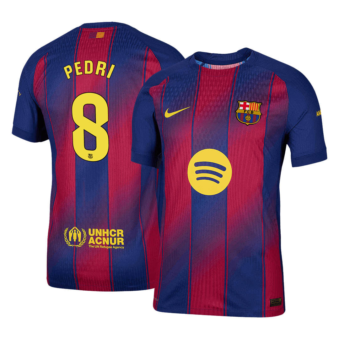 PEDRI #8 Barcelona Home Match Jersey Player Version 2025/26 