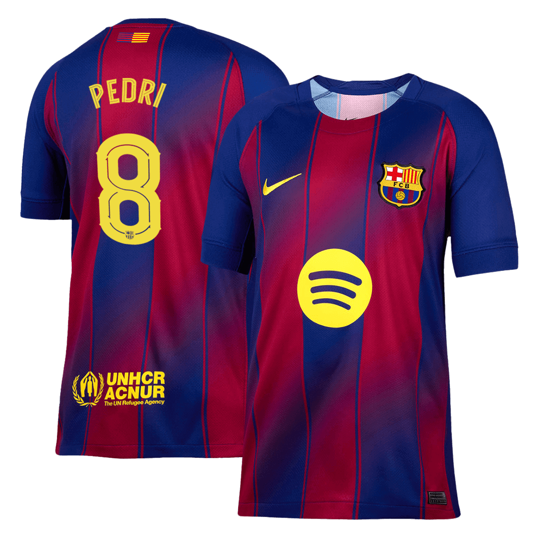 PEDRI #8 Barcelona Home Jersey 2025/26 - UCL 