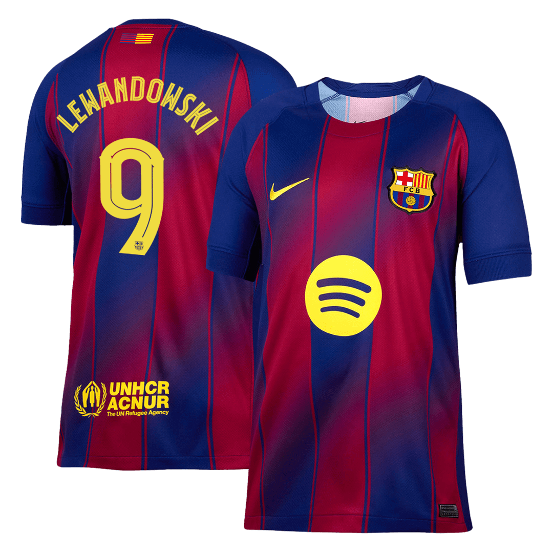 LEWANDOWSKI #9 Barcelona Home Jersey 2025/26 - UCL 
