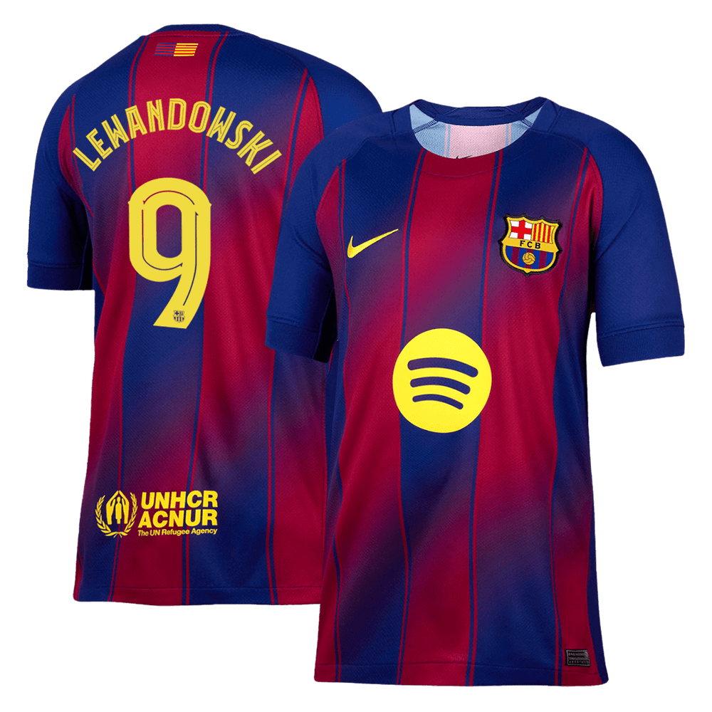 LEWANDOWSKI #9 Barcelona Home Jersey 2025/26 - UCL 