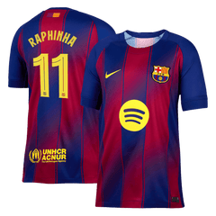 RAPHINHA #11 Barcelona Home Jersey 2025/26 - UCL 