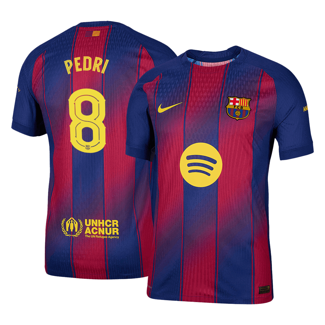 PEDRI #8 Barcelona Home Match Jersey Player Version 2025/26 - UCL 