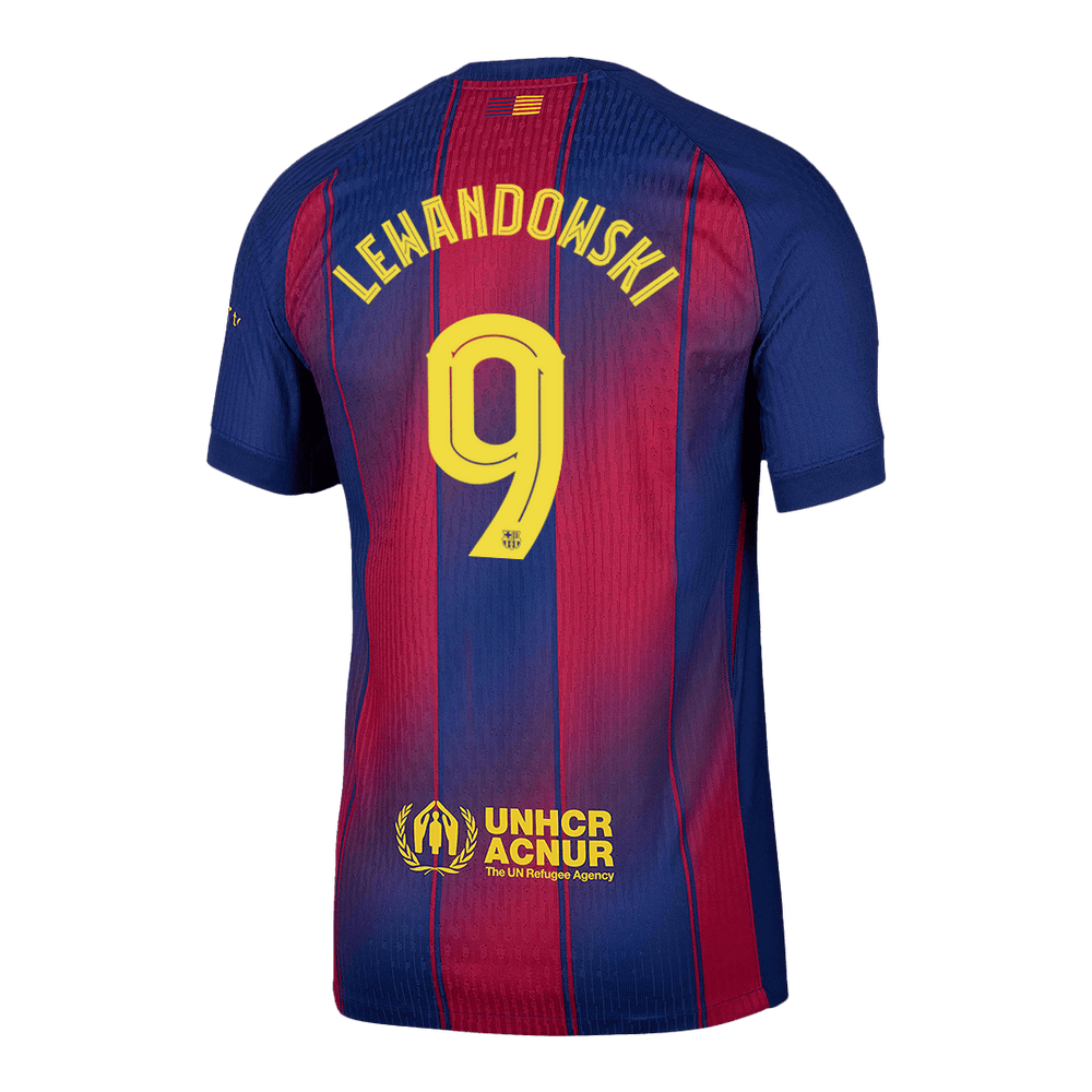LEWANDOWSKI #9 Barcelona Home Match Jersey Player Version 2025/26 - UCL 