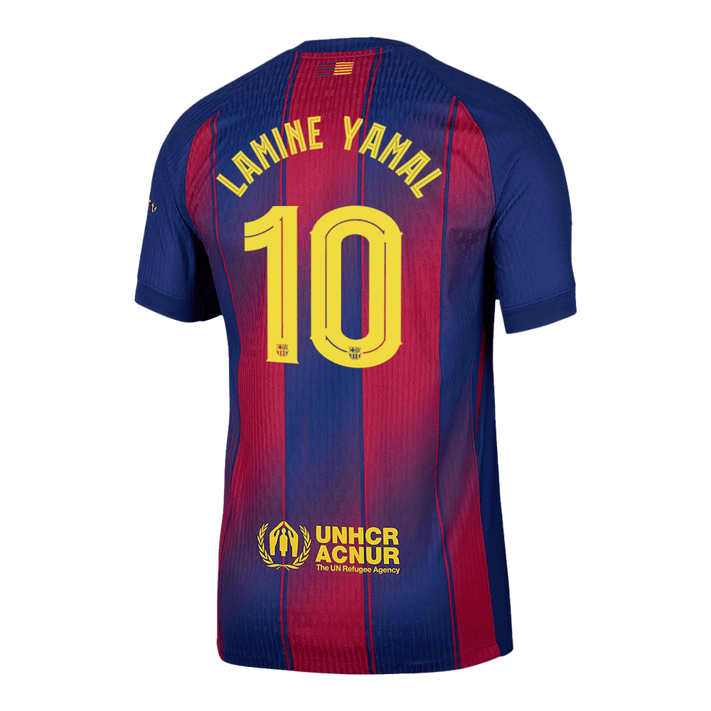 LAMINE YAMAL #10 Barcelona Home Match Jersey Player Version 2025/26 - UCL 