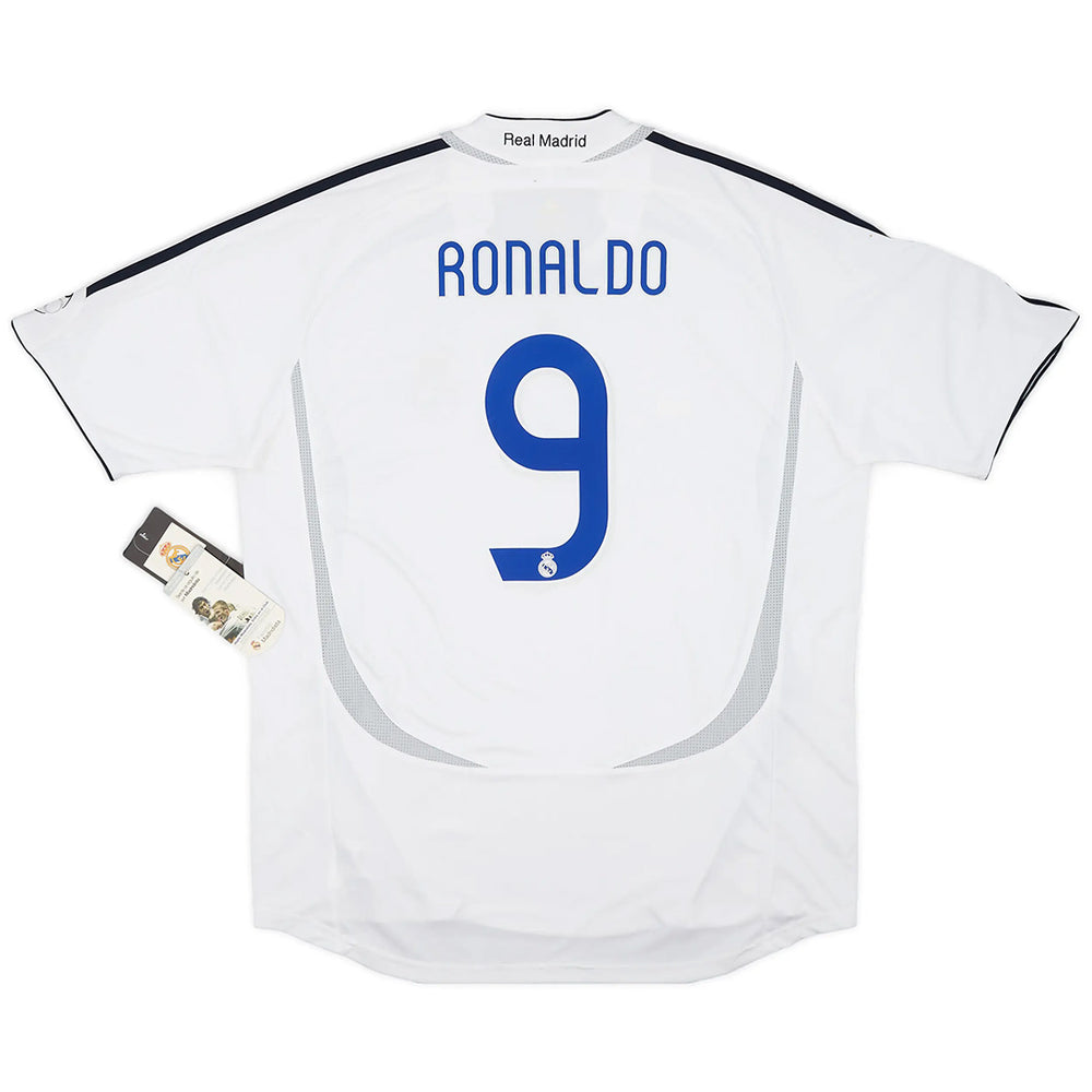 Ronaldo #9 Retro Real Madrid Home Jersey 2006/07 
