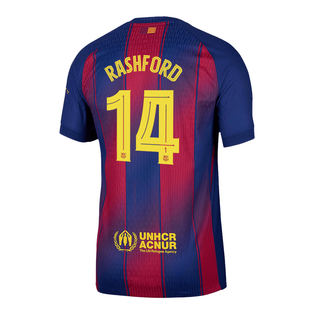 RASHFORD #14 Barcelona Home Match Jersey Player Version 2025/26 - UCL 