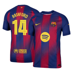 RASHFORD #14 Barcelona Home Match Jersey Player Version 2025/26 - UCL 