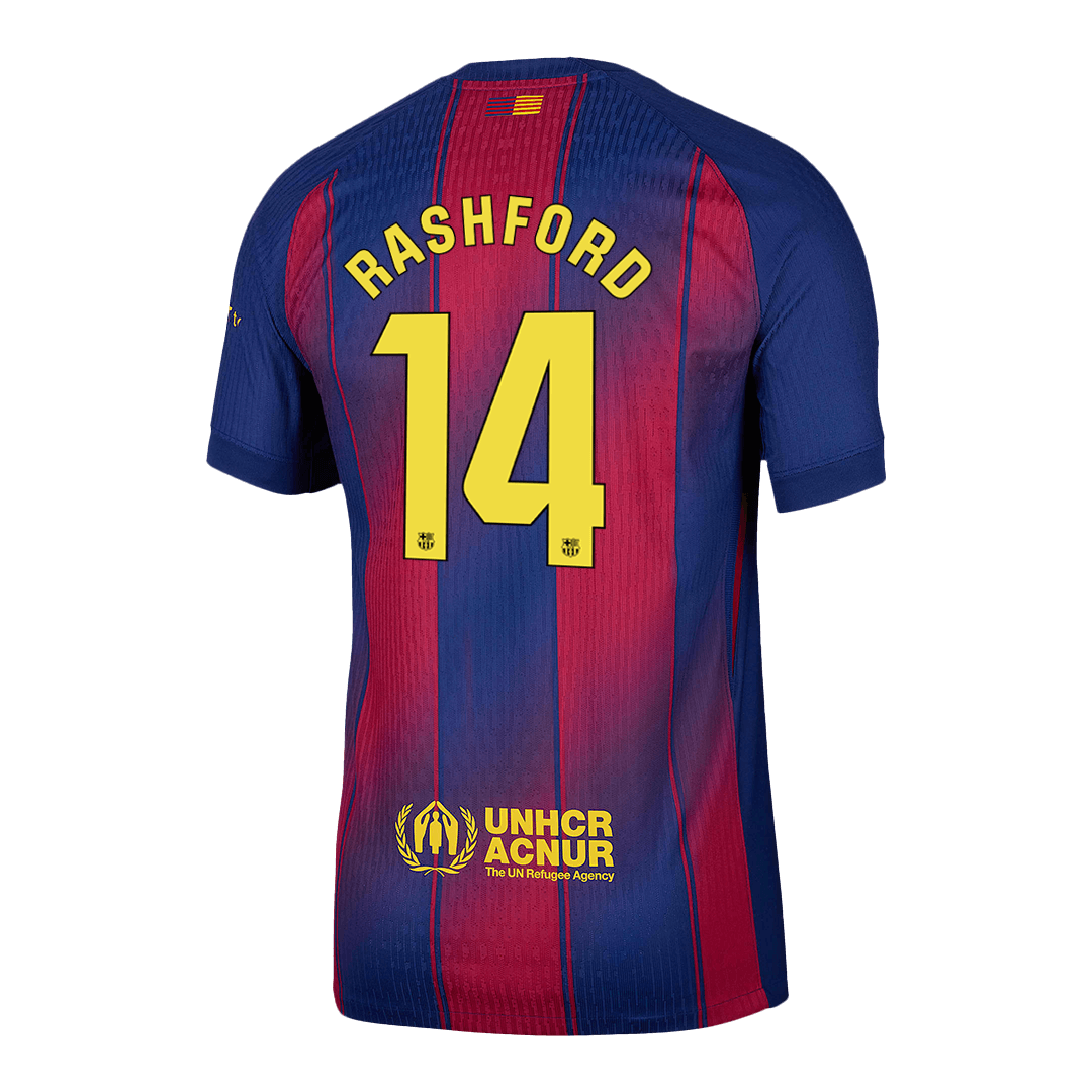 RASHFORD #14 Barcelona Home Match Jersey Player Version 2025/26 