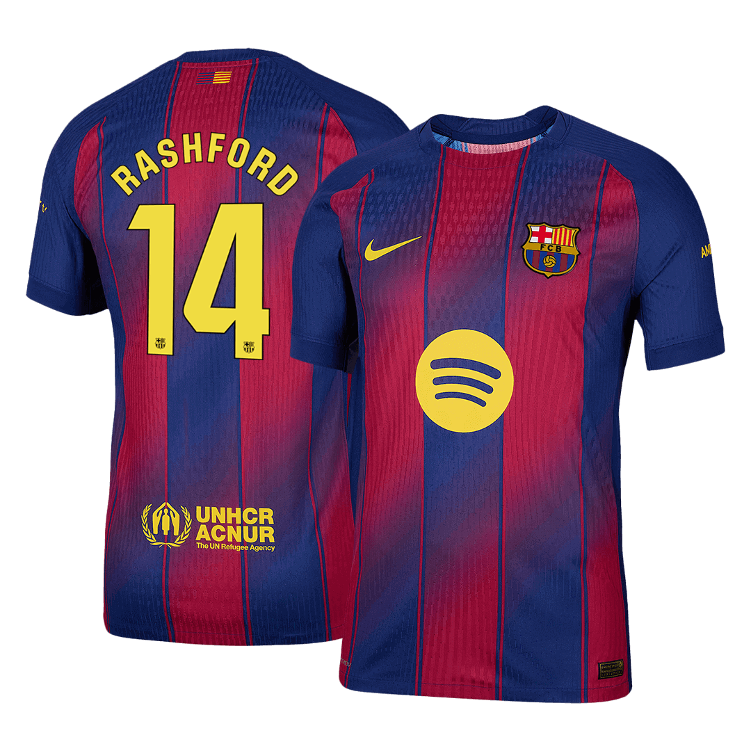 RASHFORD #14 Barcelona Home Match Jersey Player Version 2025/26 