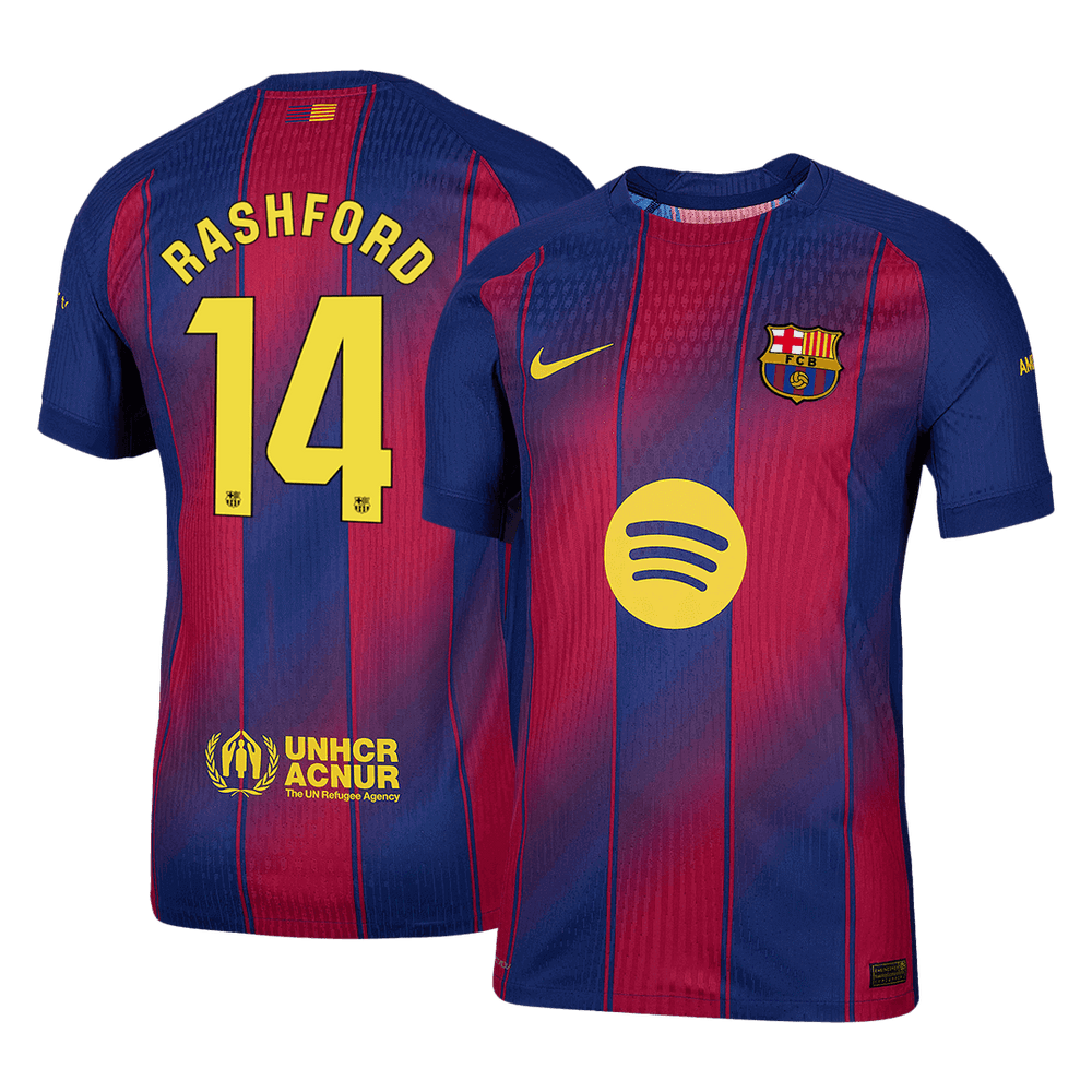 RASHFORD #14 Barcelona Home Match Jersey Player Version 2025/26 