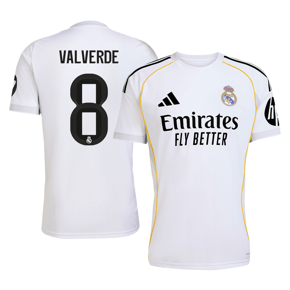 VALVERDE #8 Real Madrid Home Jersey 2025/26 