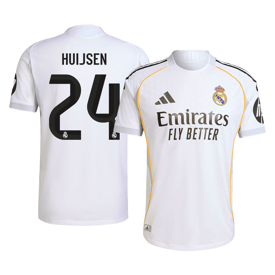 HUIJSEN #24 Real Madrid Home Match Jersey Player Version 2025/26 