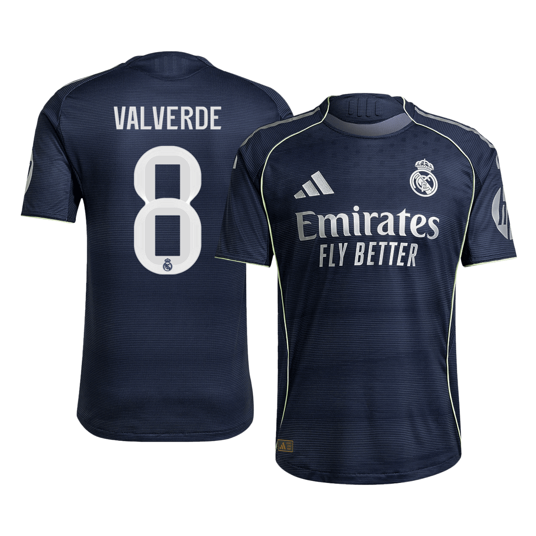 VALVERDE #8 Real Madrid Away Match Jersey Player Version 2025/26 