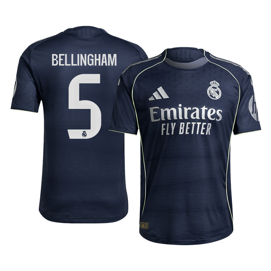 BELLINGHAM #5 Real Madrid Away Match Jersey Player Version 2025/26 