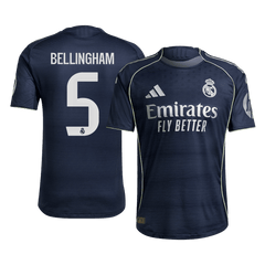 BELLINGHAM #5 Real Madrid Away Match Jersey Player Version 2025/26 