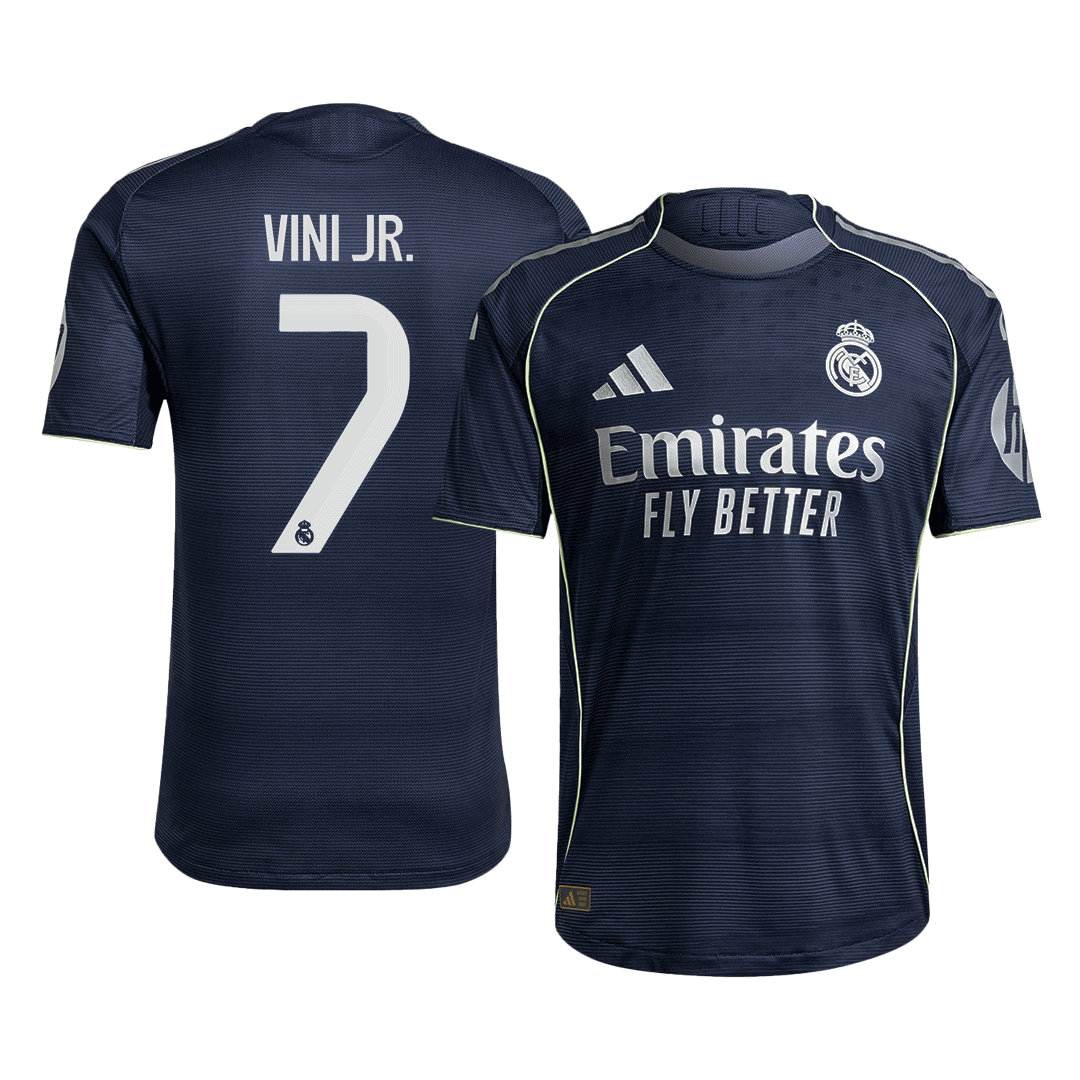 VINI JR. #7 Real Madrid Away Match Jersey Player Version 2025/26 