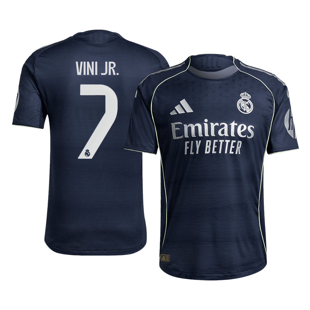 VINI JR. #7 Real Madrid Away Match Jersey Player Version 2025/26 
