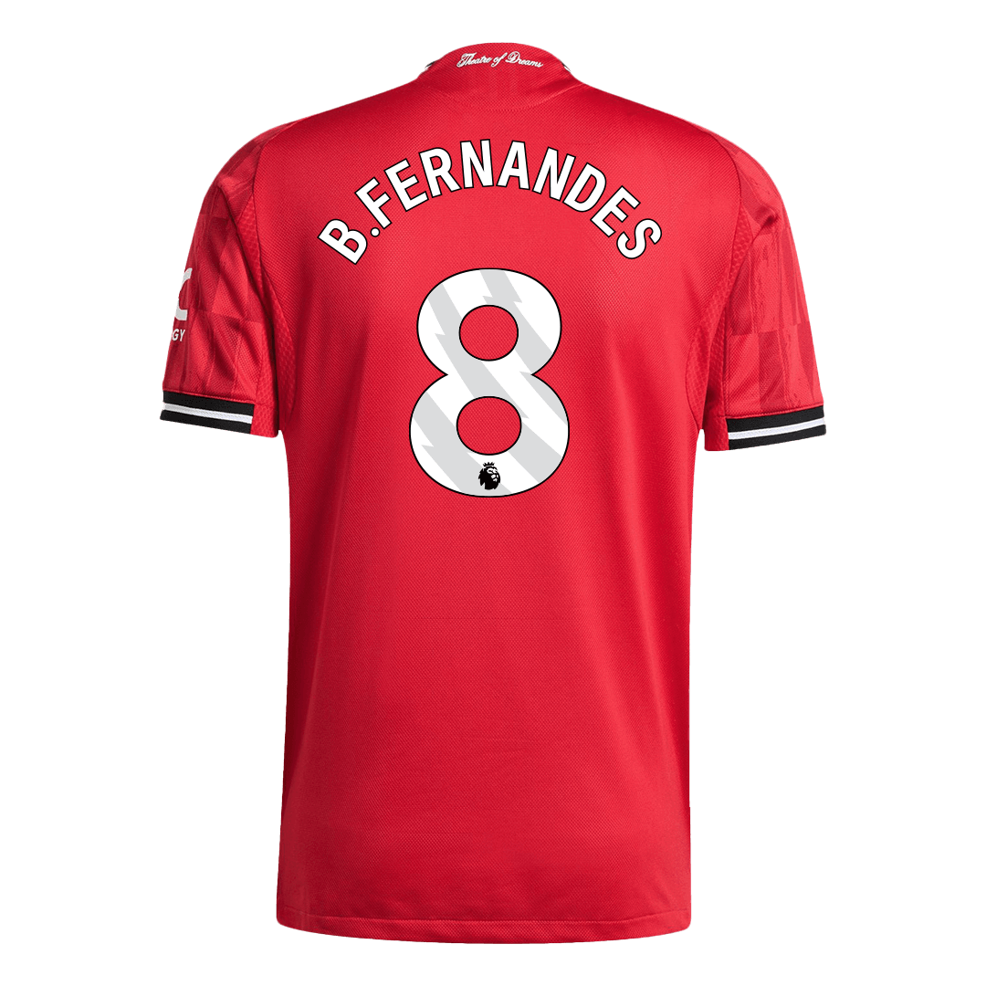B.FERNANDES #8 Manchester United Home Match Jersey Player Version 2025/26 