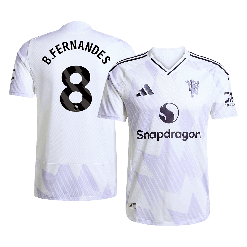 B.FERNANDES #8 Manchester United Away Match Jersey Player Version 2025/26 