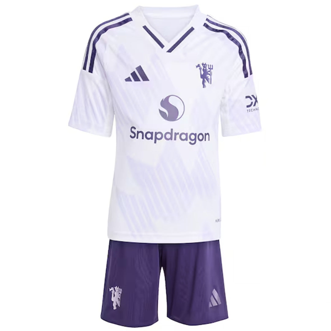 Kids Manchester United Away Jersey Kit 2025/26 