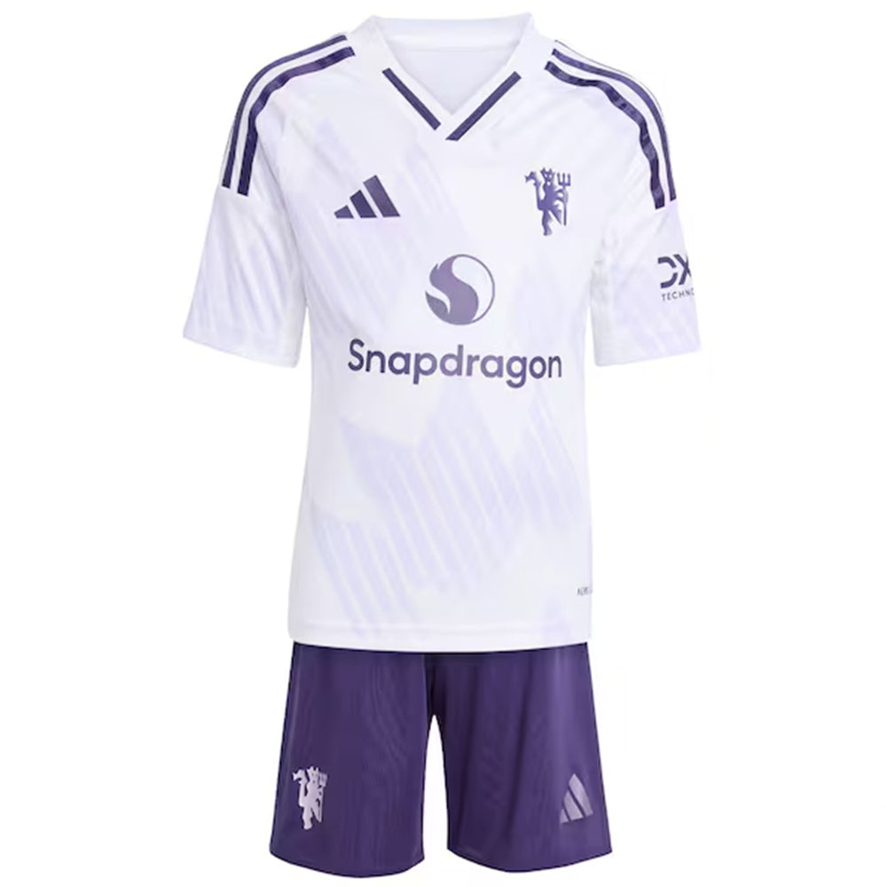 Kids Manchester United Away Jersey Kit 2025/26 