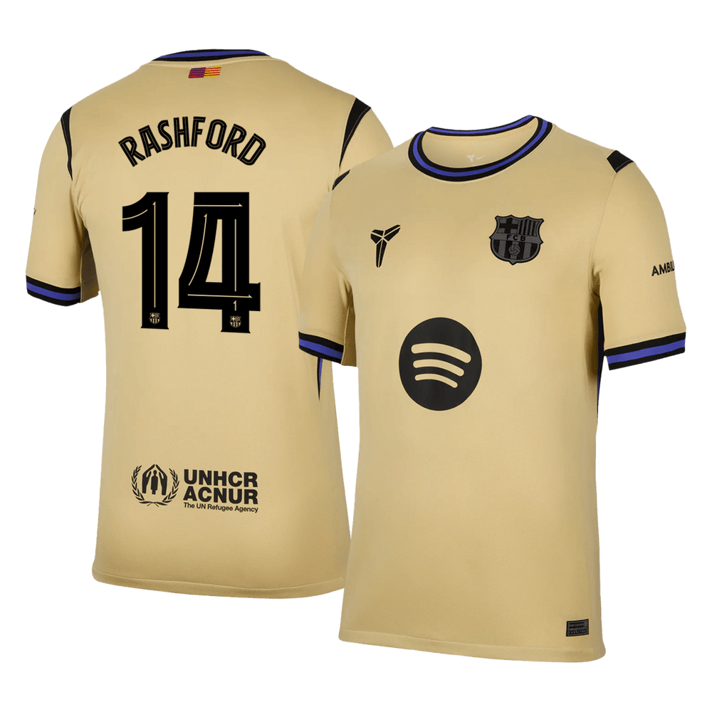RASHFORD #14 Barcelona Away Jersey 2025/26 - UCL 