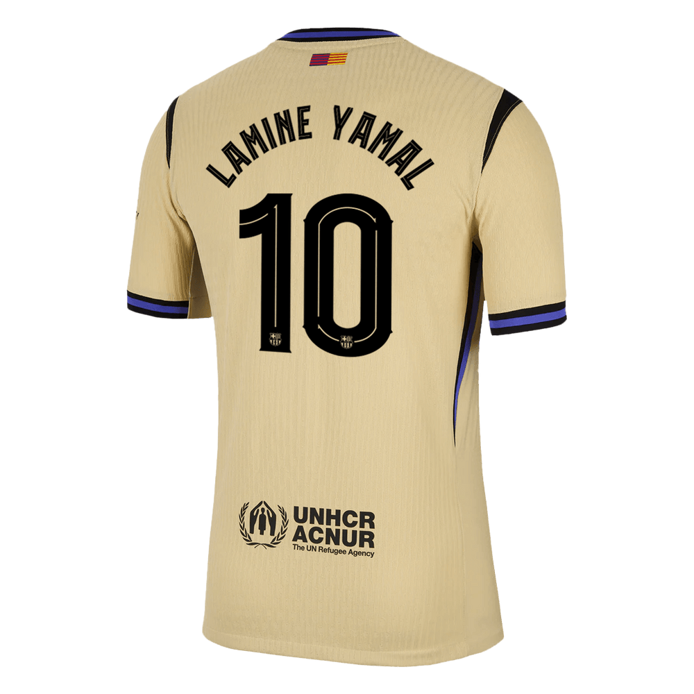 LAMINE YAMAL #10 Barcelona Away Match Jersey Player Version 2025/26 - UCL 