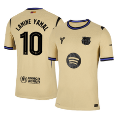 LAMINE YAMAL #10 Barcelona Away Match Jersey Player Version 2025/26 - UCL 