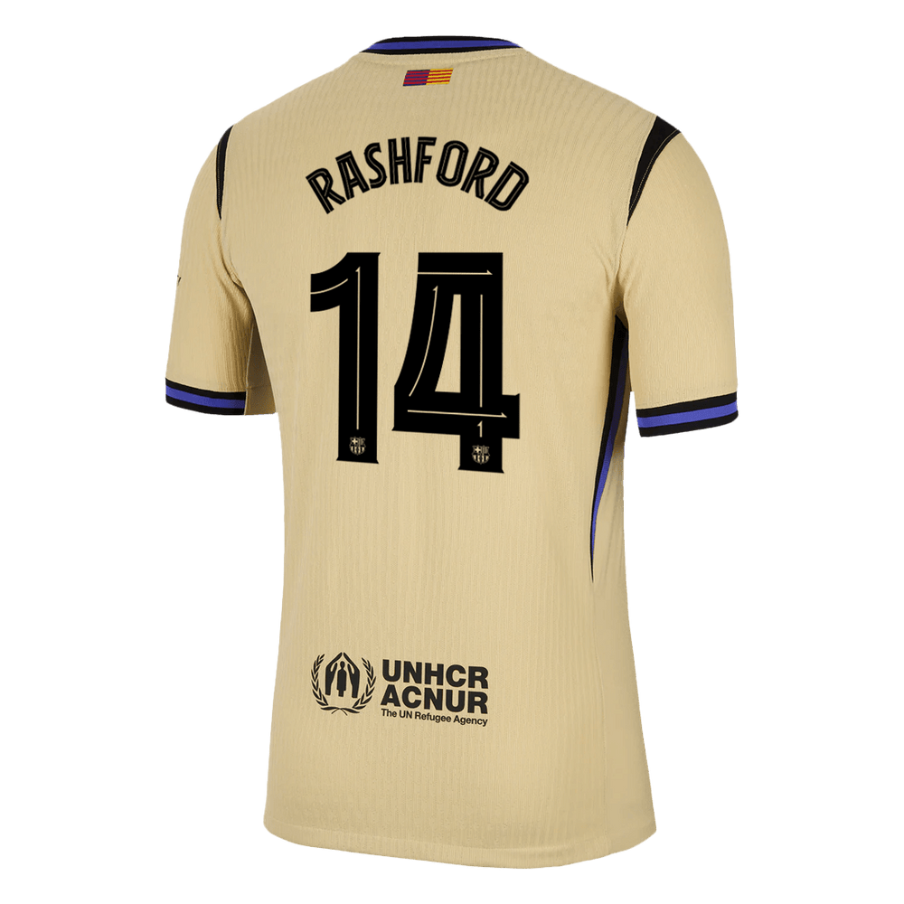 RASHFORD #14 Barcelona Away Match Jersey Player Version 2025/26 - UCL 