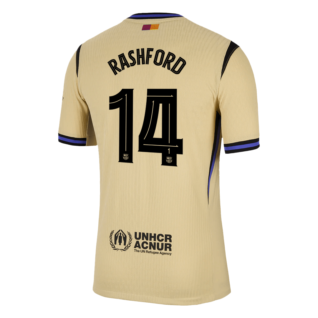 RASHFORD #14 Barcelona Away Match Jersey Player Version 2025/26 - UCL 