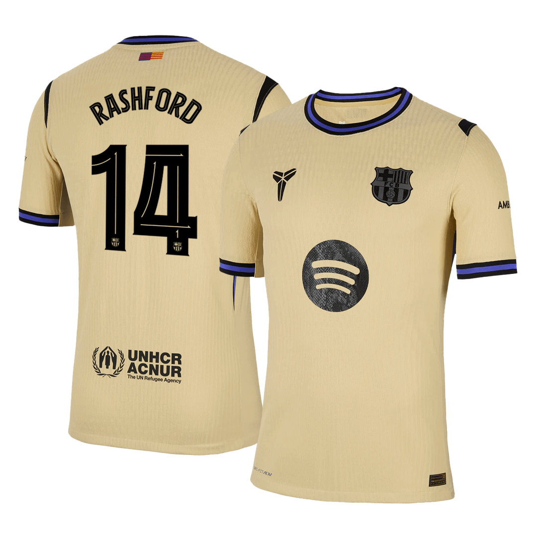 RASHFORD #14 Barcelona Away Match Jersey Player Version 2025/26 - UCL 
