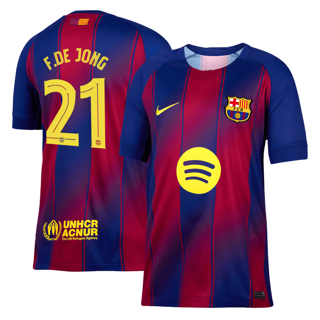 F.DE JONG #21 Barcelona Home Jersey 2025/26 - UCL 