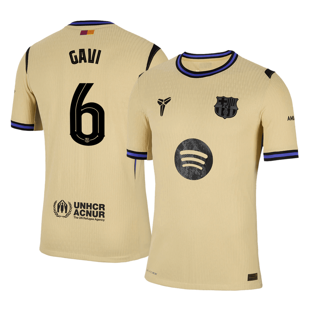 GAVI #6 Barcelona Away Match Jersey Player Version 2025/26 - UCL 