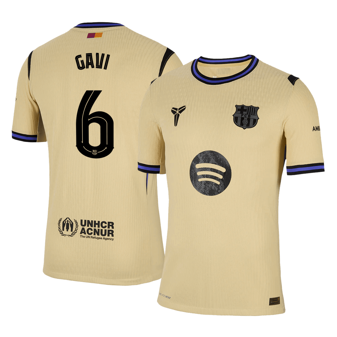 GAVI #6 Barcelona Away Match Jersey Player Version 2025/26 - UCL 