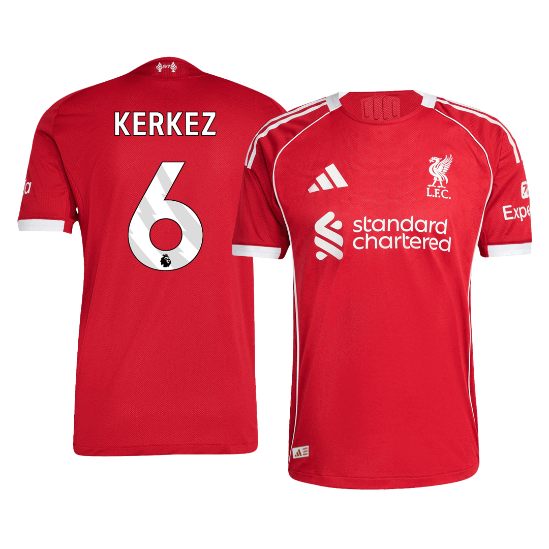 KERKEZ #6 Liverpool Home Match Jersey Player Version 2025/26 