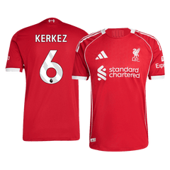 KERKEZ #6 Liverpool Home Match Jersey Player Version 2025/26 