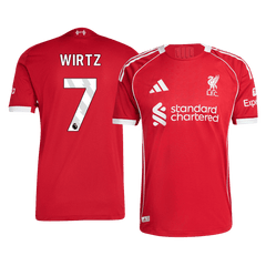 WIRTZ #7 Liverpool Home Match Jersey Player Version 2025/26 