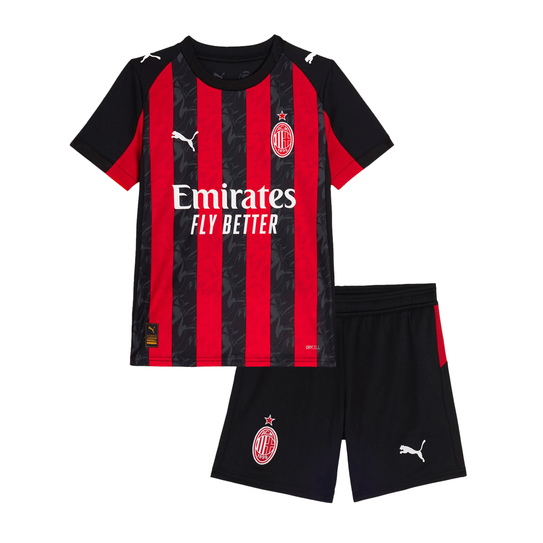 Kids AC Milan Home Jersey Kit 2025/26 