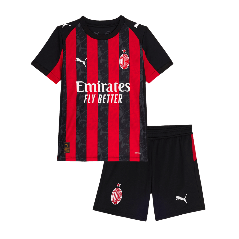 Kids AC Milan Home Jersey Kit 2025/26 