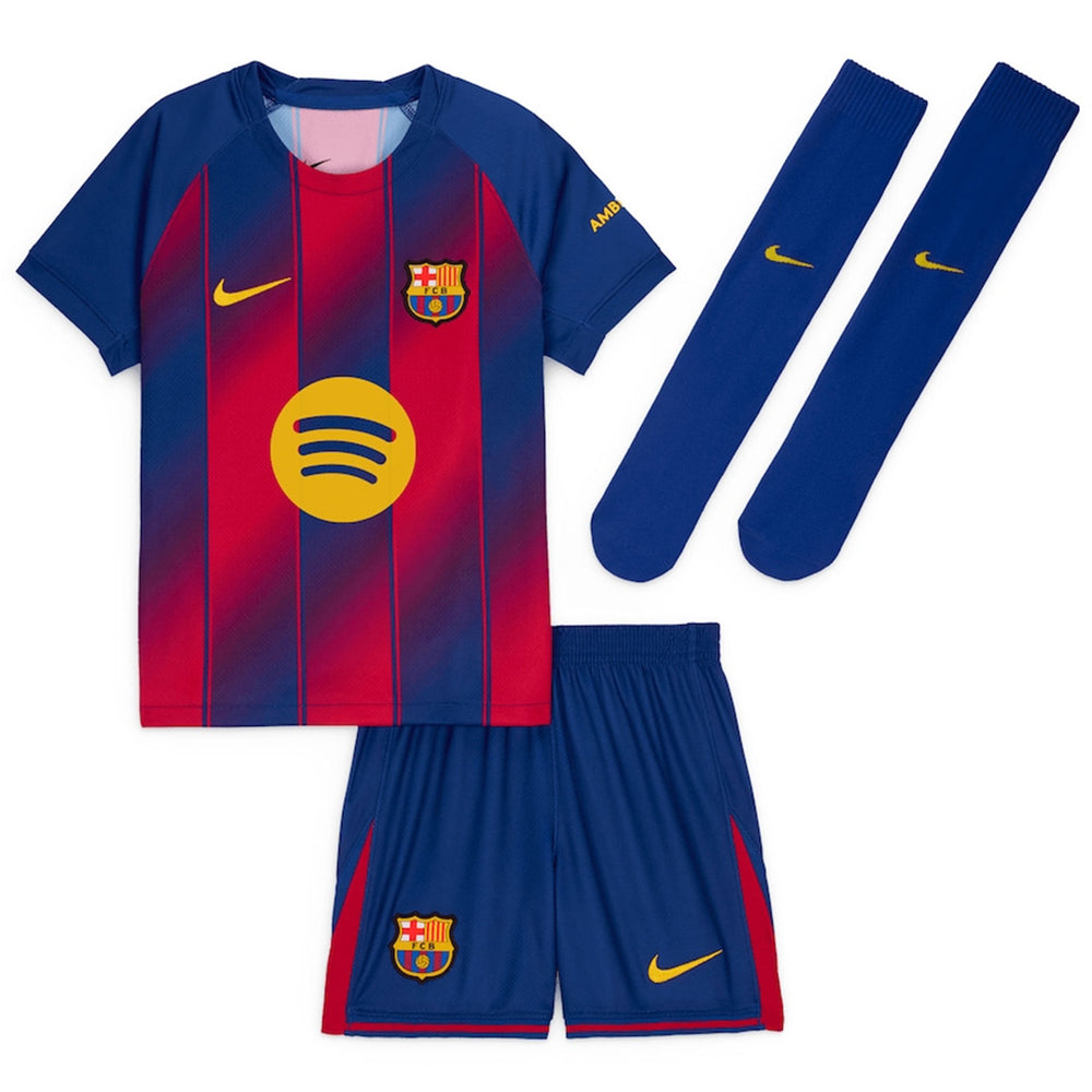 Kids Barcelona Home Jersey Full Kit 2025/26 