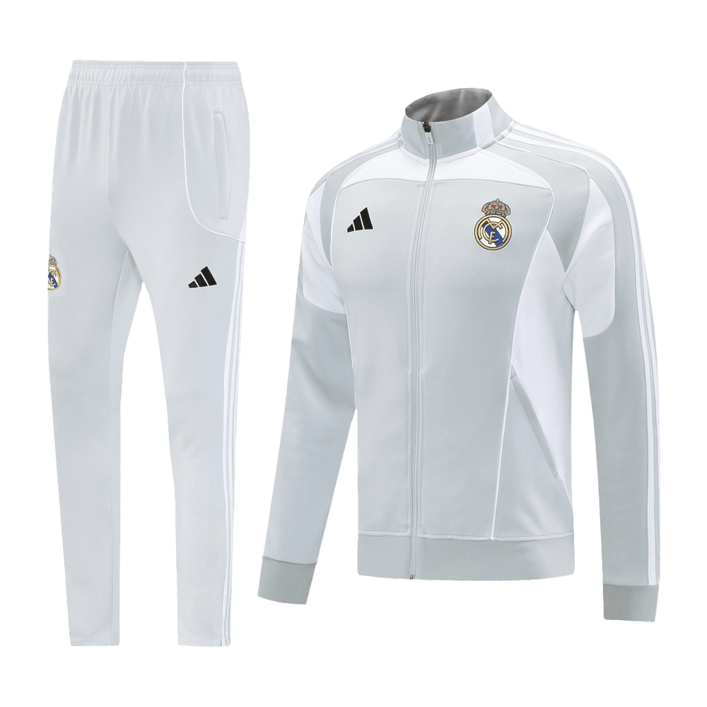 Real Madrid Training Tracksuit Kit(Jacket+Pants) 07 Gray 2025/26 
