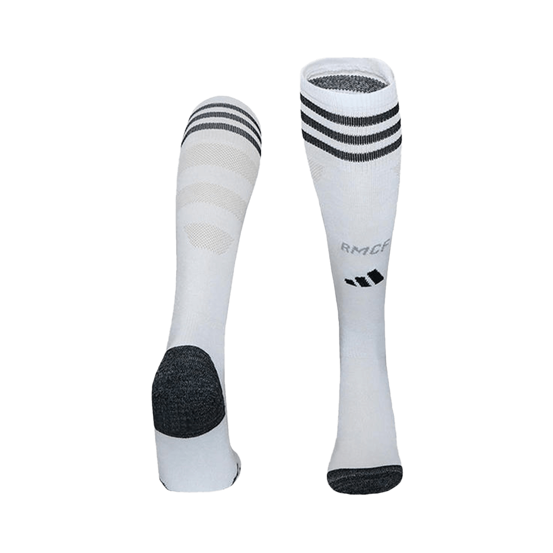Kids Real Madrid Home Soccer Socks - White 2025/26 