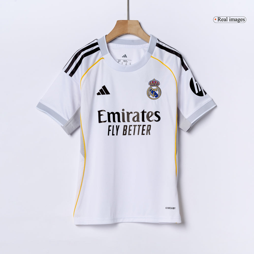 Kids Real Madrid Home Jersey Full Kit 2025/26 
