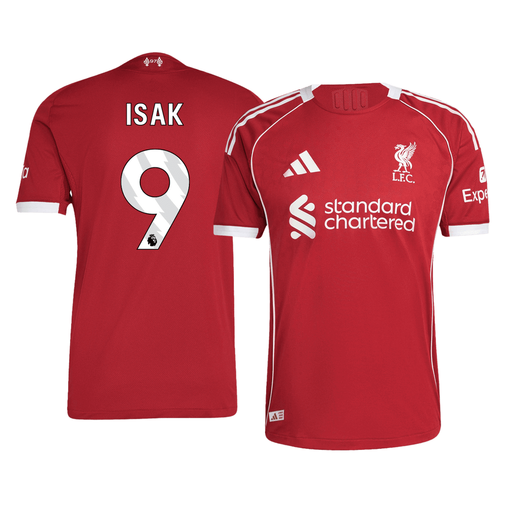 ISAK #9 Liverpool Home Match Jersey Player Version 2025/26 