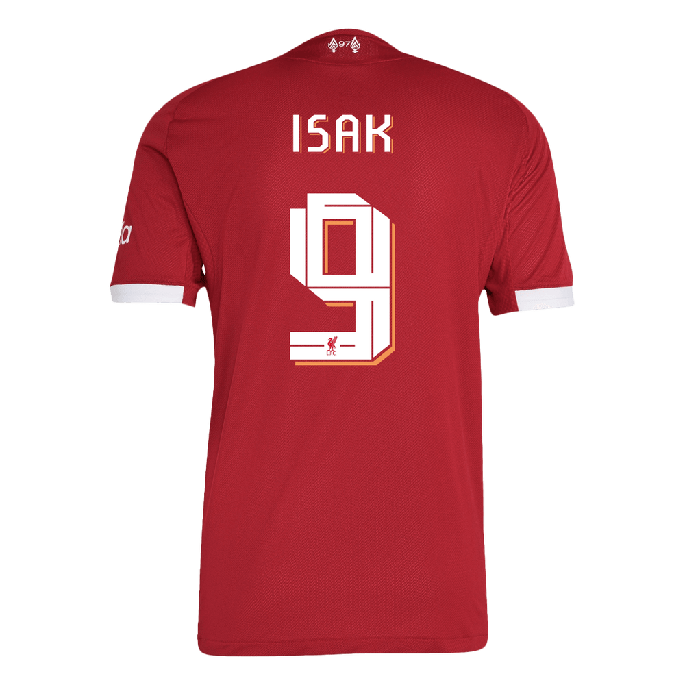 ISAK #9 Liverpool Home Match Jersey Player Version 2025/26 - UCL Font 