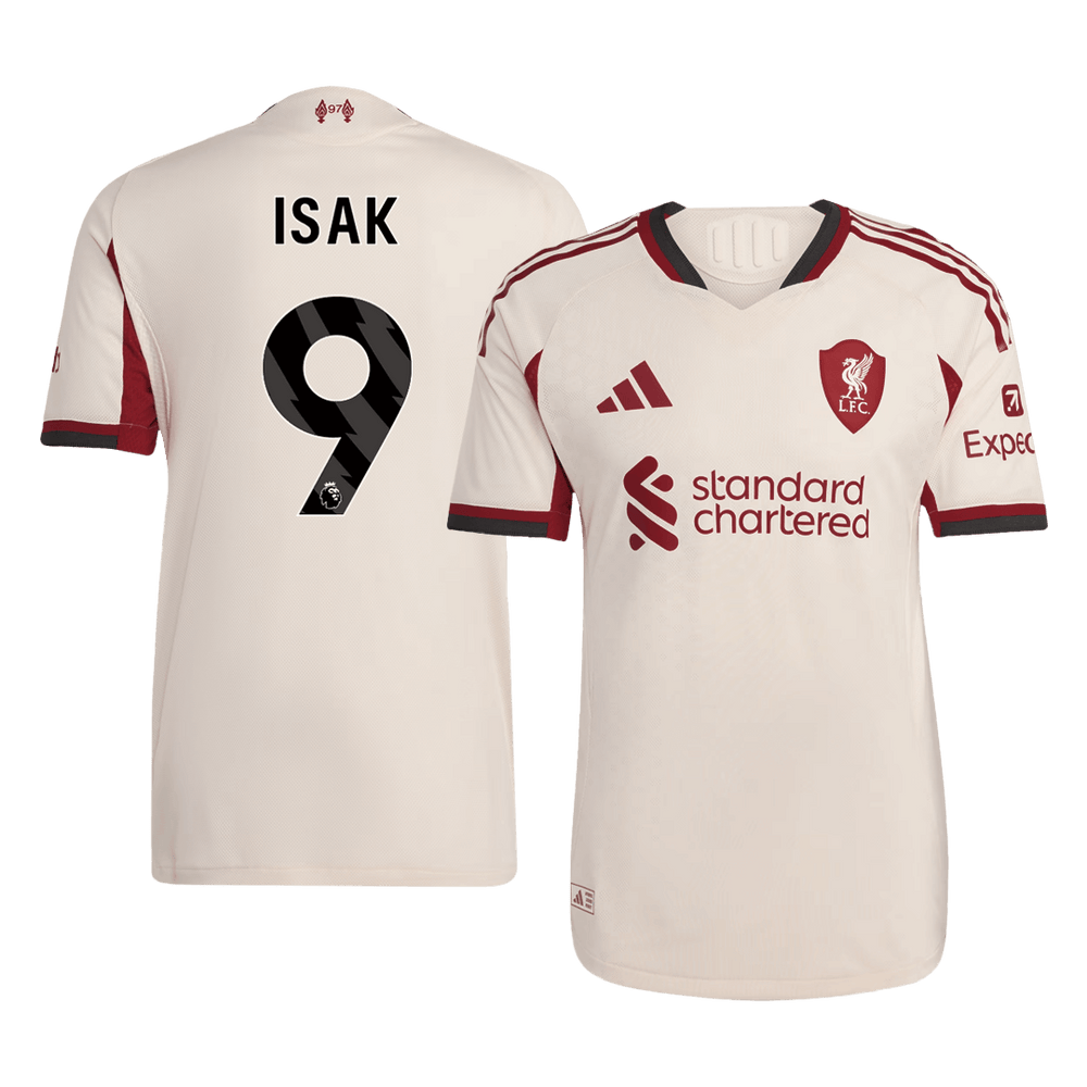 ISAK ##9 Liverpool Away Match Jersey Player Version 2025/26 