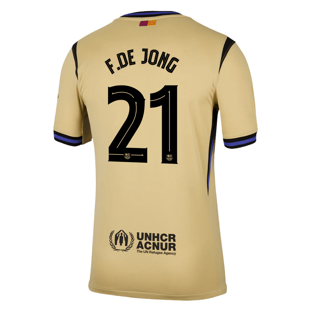 F.DE JONG #21 Barcelona Away Jersey 2025/26 - UCL 