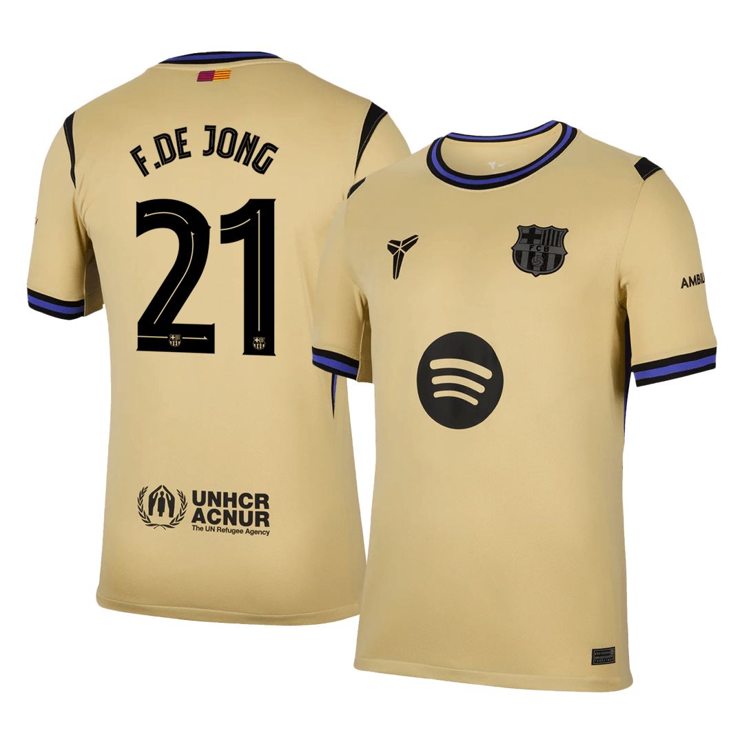 F.DE JONG #21 Barcelona Away Jersey 2025/26 - UCL 