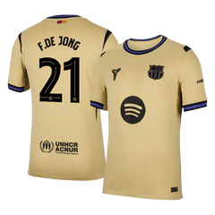 F.DE JONG #21 Barcelona Away Jersey 2025/26 - UCL 