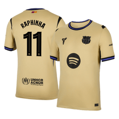 RAPHINHA #11 Barcelona Away Jersey 2025/26 - UCL 